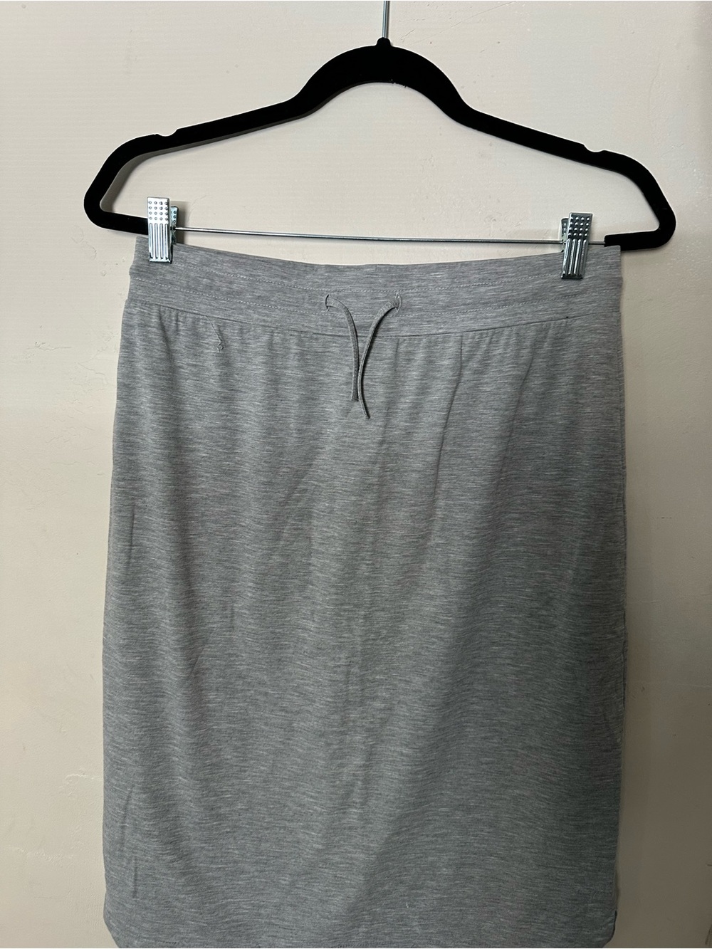Gray Drawstring Jersey Skirt - Women's Casual